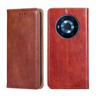 For Honor Magic3 Gloss Oil Solid Color Magnetic Leather Phone Case(Brown) - 1