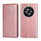 For Honor Magic3 Pro Gloss Oil Solid Color Magnetic Leather Phone Case(Rose Gold) - 1