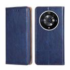 For Honor Magic3 Pro Gloss Oil Solid Color Magnetic Leather Phone Case(Blue) - 1