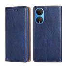 For Honor X7 4G Gloss Oil Solid Color Magnetic Leather Phone Case(Blue) - 1