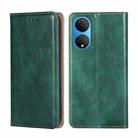 For Honor X7 4G Gloss Oil Solid Color Magnetic Leather Phone Case(Green) - 1