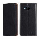 For Nokia C20 Plus Gloss Oil Solid Color Magnetic Leather Phone Case(Black) - 1