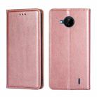 For Nokia C20 Plus Gloss Oil Solid Color Magnetic Leather Phone Case(Rose Gold) - 1