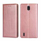 For Nokia C01 Plus / C1 2nd Edition Gloss Oil Solid Color Magnetic Leather Phone Case(Rose Gold) - 1