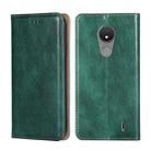 For Nokia C21 Gloss Oil Solid Color Magnetic Leather Phone Case(Green) - 1