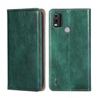 For Nokia C21 Plus Gloss Oil Solid Color Magnetic Leather Phone Case(Green) - 1