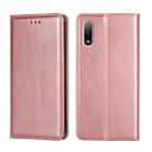 For Sony Xperia Ace II Gloss Oil Solid Color Magnetic Leather Phone Case(Rose Gold) - 1