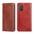 For Asus Zenfone 8 ZS590KS Gloss Oil Solid Color Magnetic Leather Phone Case(Brown) - 1