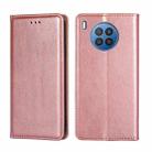 For Huawei nova 8i Gloss Oil Solid Color Magnetic Leather Phone Case(Rose Gold) - 1