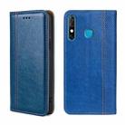 For Infinix Hot 8/Hot 8 Lite/Tecon Camon 12 Grid Texture Magnetic Flip Leather Phone Case(Blue) - 1