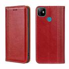 For Itel Vision 1 Grid Texture Magnetic Flip Leather Phone Case(Red) - 1