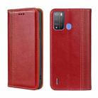 For Itel Vision 1 Pro Grid Texture Magnetic Flip Leather Phone Case(Red) - 1