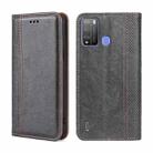 For Itel Vision 1 Pro Grid Texture Magnetic Flip Leather Phone Case(Grey) - 1