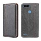 For Tecno Pop 2/Pop 2 F/Pop 2 Pro/Pop 2 Power/Itel P13 Grid Texture Magnetic Flip Leather Phone Case(Grey) - 1