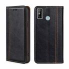 For Tecno Spark 6 GO Grid Texture Magnetic Flip Leather Phone Case(Black) - 1