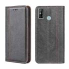 For Tecno Spark 6 GO Grid Texture Magnetic Flip Leather Phone Case(Grey) - 1