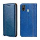 For Tecno Spark 6 GO Grid Texture Magnetic Flip Leather Phone Case(Blue) - 1