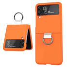 For Samsung Galaxy Z Flip4 5G PC PVC Ring Phone Case(Orange) - 1