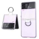 For Samsung Galaxy Z Flip4 5G PC PVC Ring Phone Case(Glossy Transparent) - 1