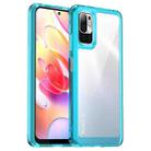 For Xiaomi Redmi Note 10 5G Colorful Series Acrylic + TPU Phone Case(Transparent Blue) - 1