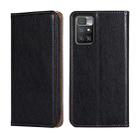 For Xiaomi Redmi 10 Gloss Oil Solid Color Magnetic Leather Phone Case(Black) - 1