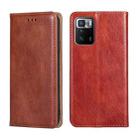 For Xiaomi Redmi Note 10 Pro China Gloss Oil Solid Color Magnetic Leather Phone Case(Brown) - 1