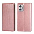 For Xiaomi Redmi Note 11T Pro / Pro Plus 5G Gloss Oil Solid Color Magnetic Leather Phone Case(Rose Gold) - 1