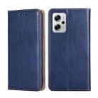 For Xiaomi Redmi Note 11T Pro / Pro Plus 5G Gloss Oil Solid Color Magnetic Leather Phone Case(Blue) - 1