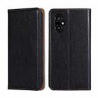 For Xiaomi Poco M4 5G Gloss Oil Solid Color Magnetic Leather Phone Case(Black) - 1