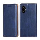 For Xiaomi Poco M4 5G Gloss Oil Solid Color Magnetic Leather Phone Case(Blue) - 1