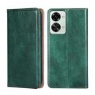 For OnePlus Nord 2T Gloss Oil Solid Color Magnetic Leather Phone Case(Green) - 1