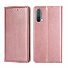 For OnePlus Nord CE 5G Gloss Oil Solid Color Magnetic Leather Phone Case(Rose Gold) - 1