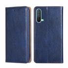 For OnePlus Nord CE 5G Gloss Oil Solid Color Magnetic Leather Phone Case(Blue) - 1