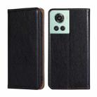 For OnePlus Ace / 10R Gloss Oil Solid Color Magnetic Leather Phone Case(Black) - 1