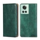 For OnePlus Ace / 10R Gloss Oil Solid Color Magnetic Leather Phone Case(Green) - 1