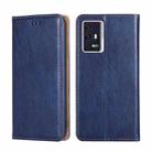 For ZTE Axon 30 Pro 5G Gloss Oil Solid Color Magnetic Leather Phone Case(Blue) - 1