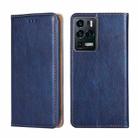 For ZTE Axon 30 Ultra 5G Gloss Oil Solid Color Magnetic Leather Phone Case(Blue) - 1