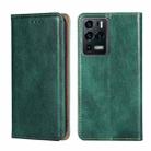 For ZTE Axon 30 Ultra 5G Gloss Oil Solid Color Magnetic Leather Phone Case(Green) - 1