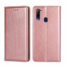 For ZTE Libero 5G Gloss Oil Solid Color Magnetic Leather Phone Case(Rose Gold) - 1