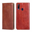 For ZTE Libero 5G Gloss Oil Solid Color Magnetic Leather Phone Case(Brown) - 1