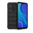 For Xiaomi Redmi 9 Magic Shield TPU + Flannel Phone Case (Black) - 1