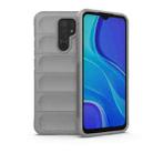 For Xiaomi Redmi 9 Magic Shield TPU + Flannel Phone Case(Grey) - 1