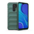 For Xiaomi Redmi 9 Magic Shield TPU + Flannel Phone Case(Green) - 1