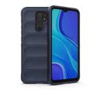 For Xiaomi Redmi 9 Magic Shield TPU + Flannel Phone Case(Dark Blue) - 1