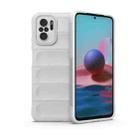 For Xiaomi Redmi Note 10 4G Magic Shield TPU + Flannel Phone Case(White) - 1