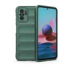 For Xiaomi Redmi Note 10 4G Magic Shield TPU + Flannel Phone Case(Green) - 1