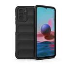 For Xiaomi Redmi Note 10 4G Magic Shield TPU + Flannel Phone Case(Dark Grey) - 1