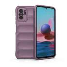 For Xiaomi Redmi Note 10 4G Magic Shield TPU + Flannel Phone Case(Purple) - 1