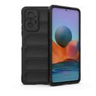 For Xiaomi Redmi Note 10 Pro 4G Magic Shield TPU + Flannel Phone Case (Black) - 1