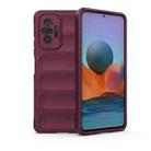 For Xiaomi Redmi Note 10 Pro 4G Magic Shield TPU + Flannel Phone Case(Wine Red) - 1